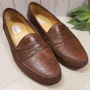 MEN'S Moreschi Croc Reptile Woven Toe Penny Loafer